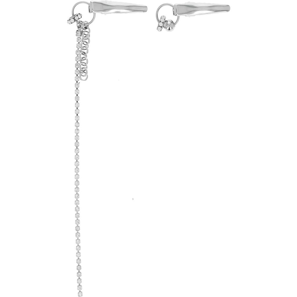 Justine Clenquet Set Of 2 Crystal Hair Clips In Silver