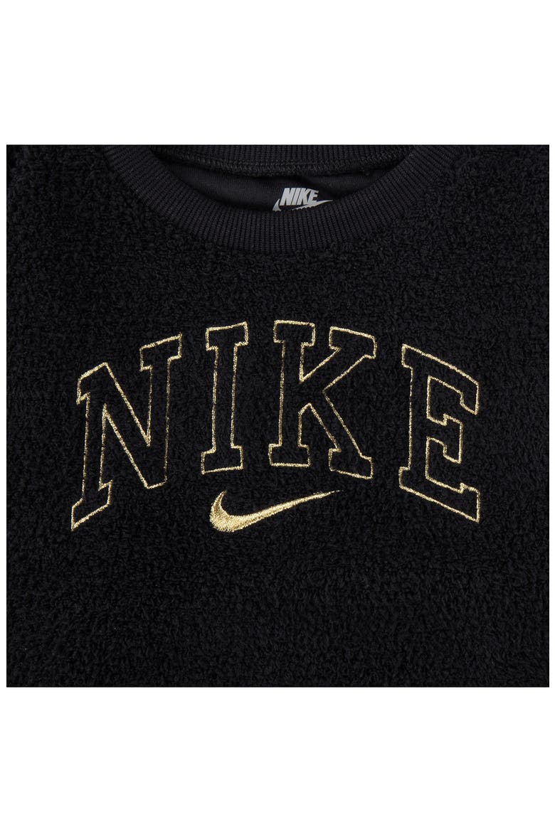 Kids' Swoosh Spirit Crewneck Sweatshirt & Leggings Set, Alternate, color, HEMP