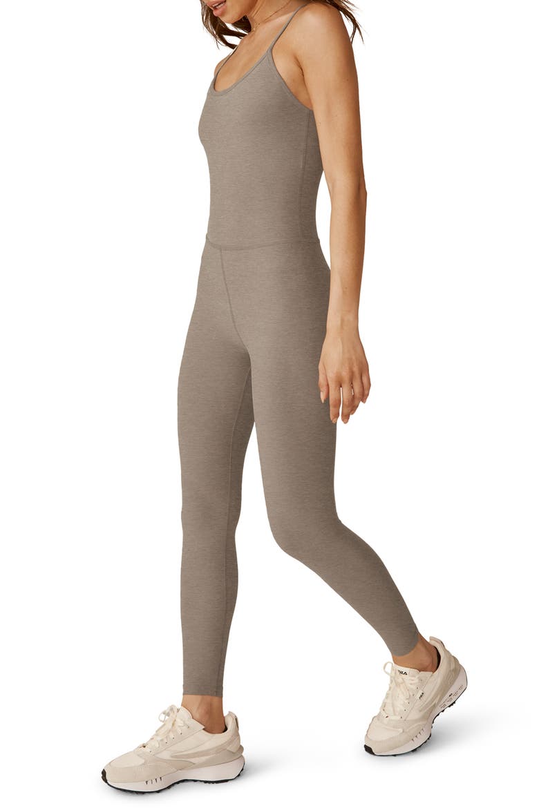 Uplevel Space Dye Midi Jumpsuit, Alternate, color, BIRCH HEATHER