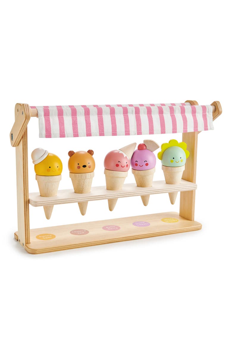 Tender Leaf Toys Scoops & Smiles Ice Cream Cone Stand Set, Alternate, color, Multi