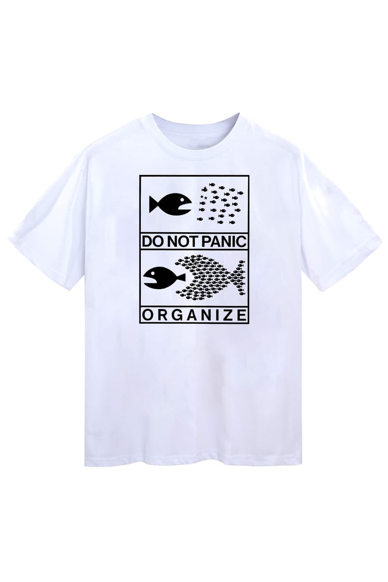 Don't Panic Tee, Main, color, White