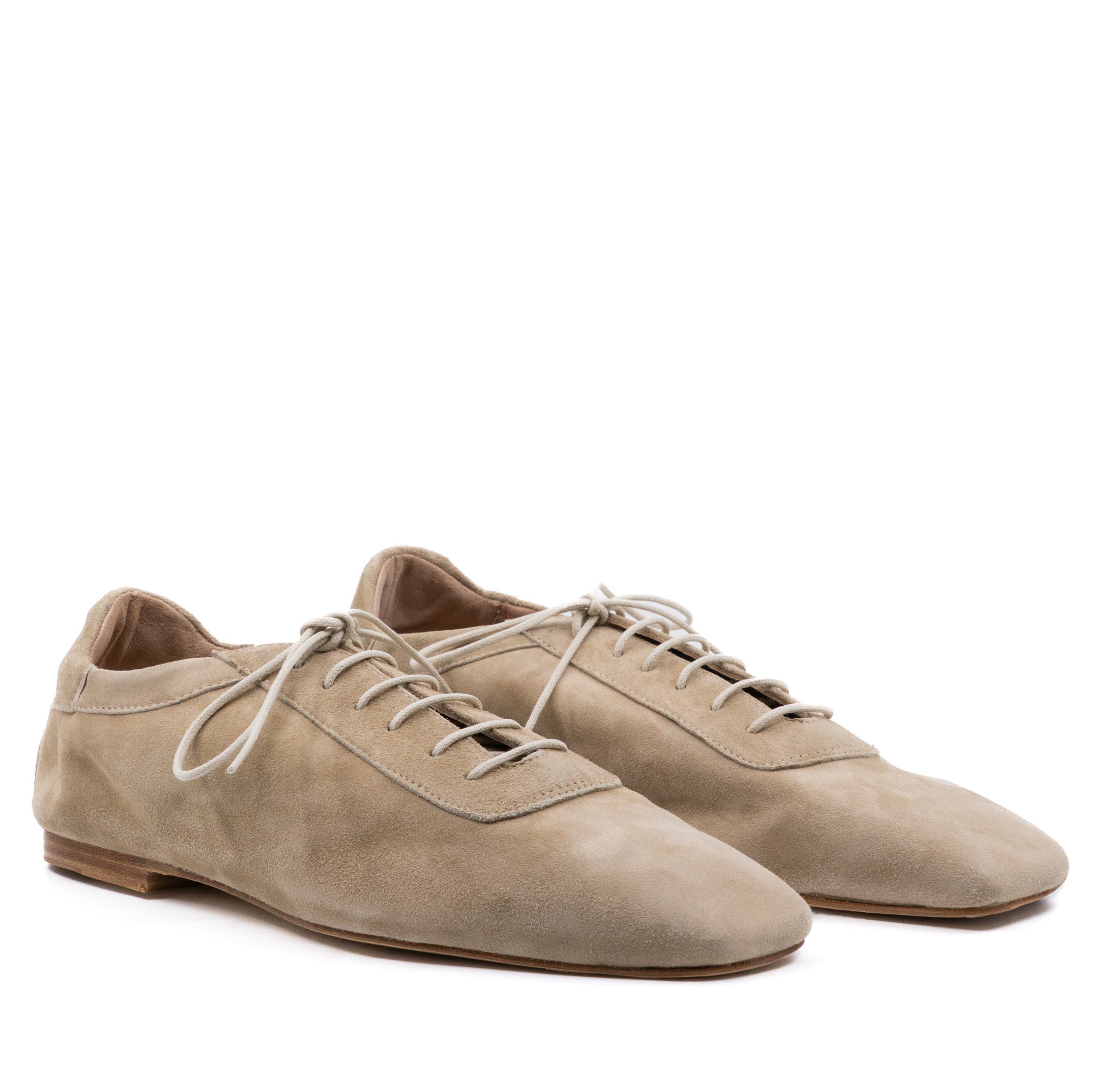 Andrea Gomez Antonia Suede Oxford, Alternate, color, Beige