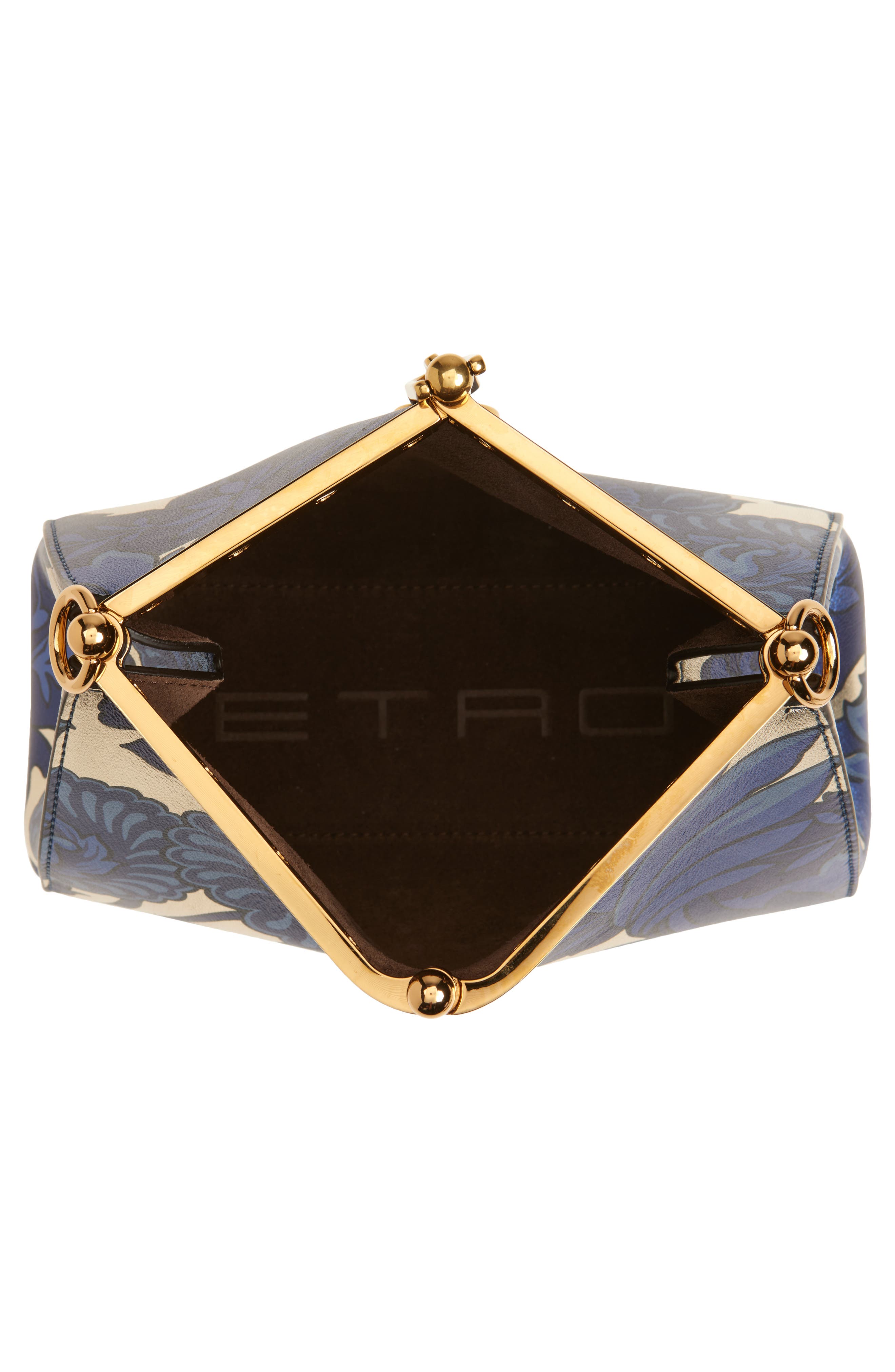 Etro Small Vela Floral Print Leather Shoulder Bag, Alternate, color, 