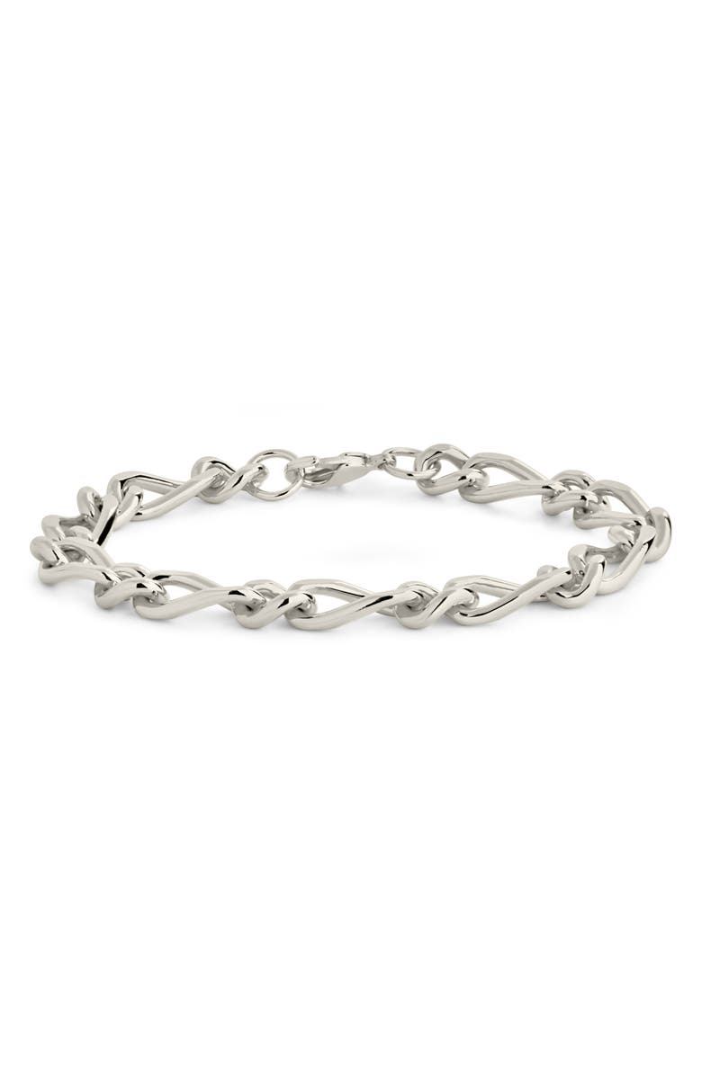 Sterling Forever Amoura Open Link Bracelet, Alternate, color, Silver