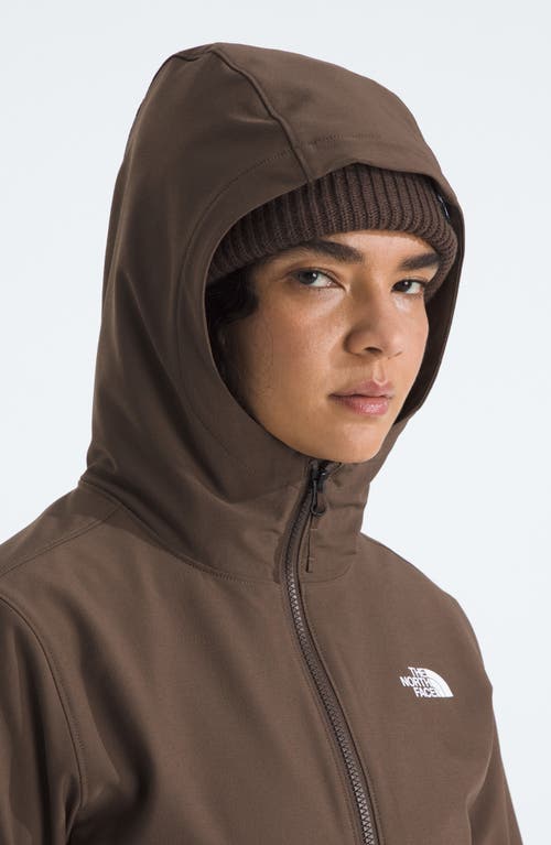 The North Face Shelbe Raschel Water Resistant Hooded Jacket In Brown