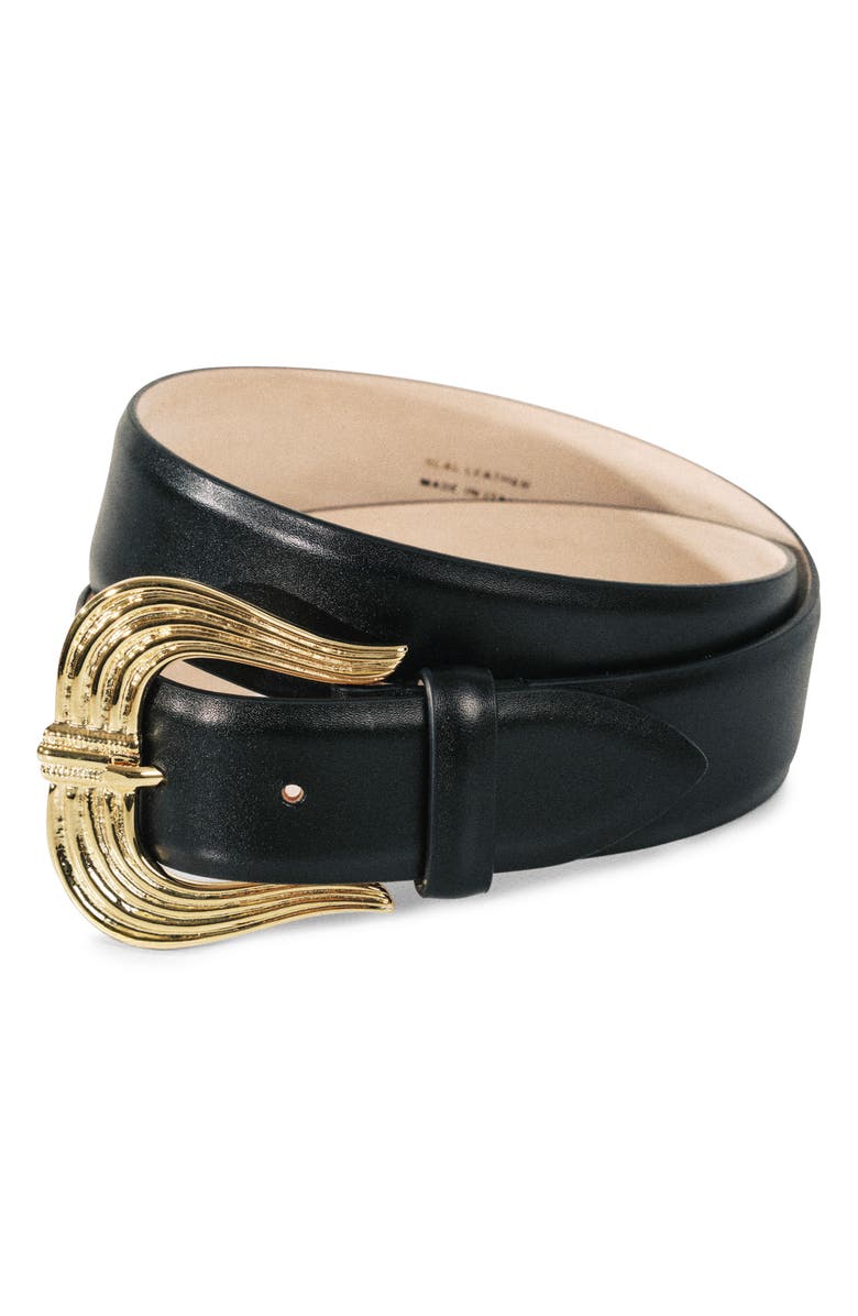Déhanche Cupid Leather Belt, Alternate, color, Black