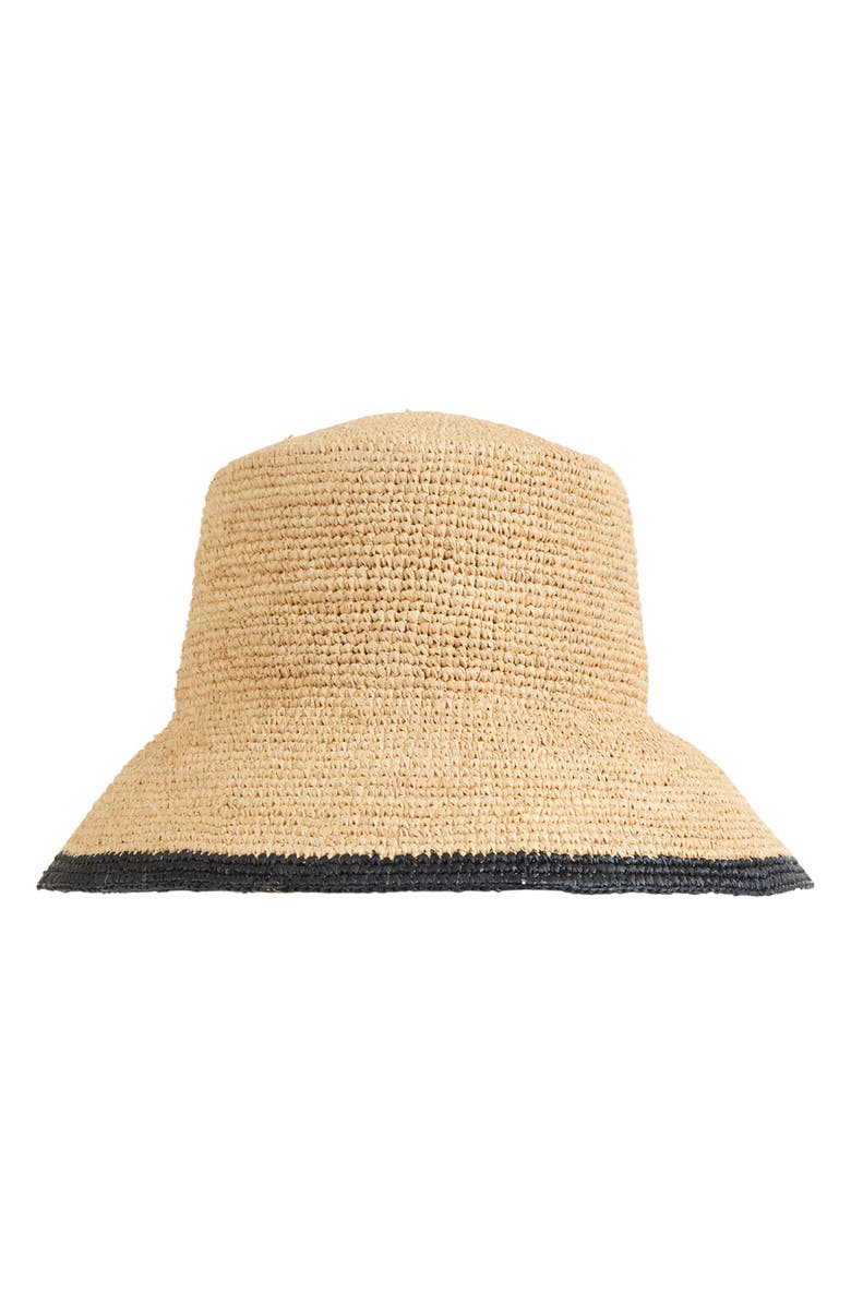 Vince Straw Bucket Hat, Main, color, Natural
