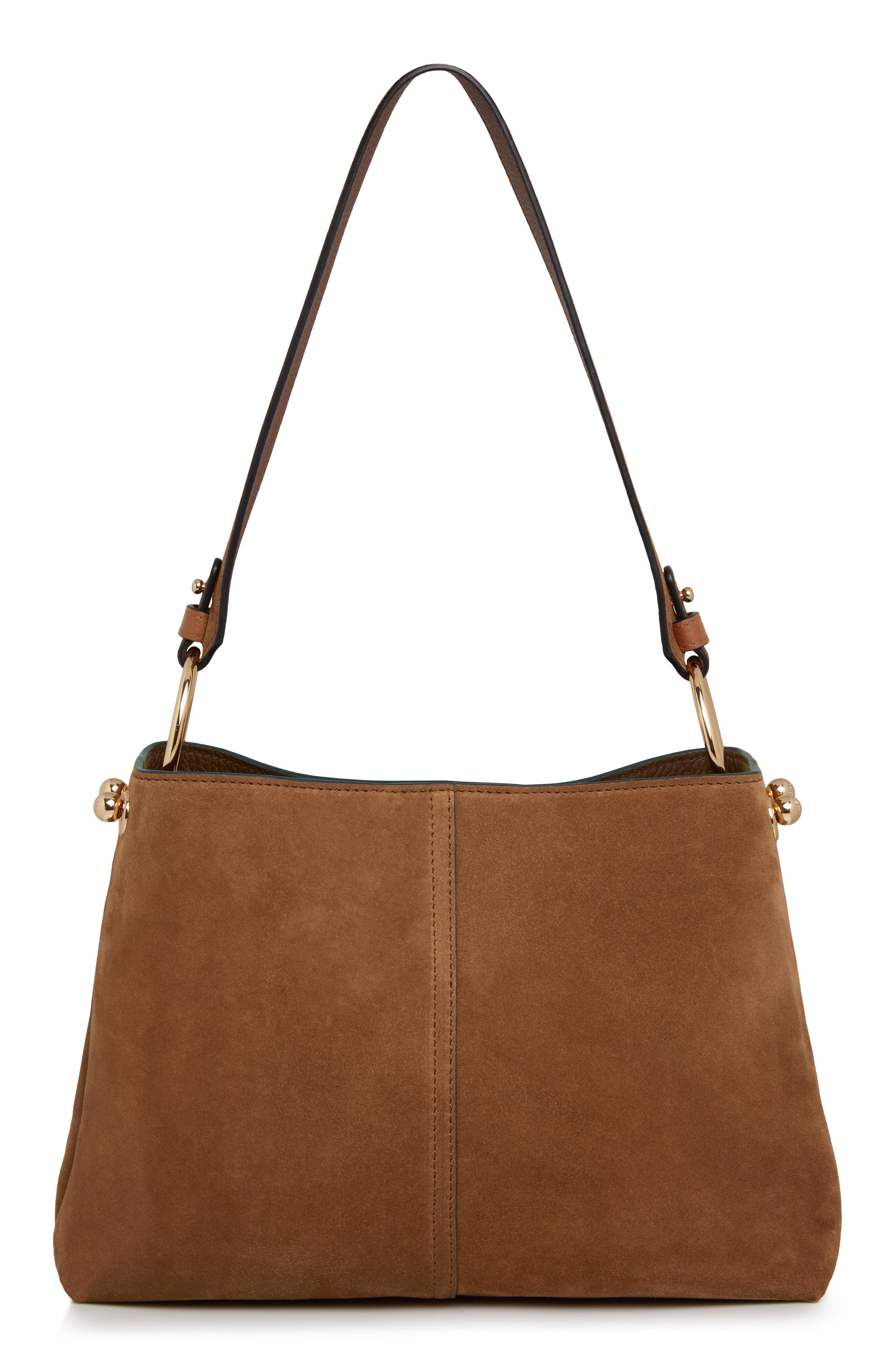 Strathberry Lana Suede Hobo Bag, Main, color, Tan