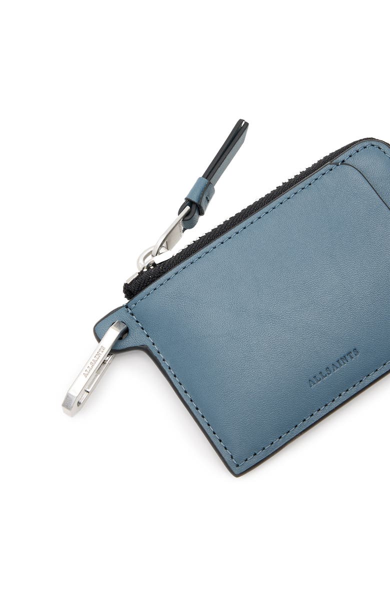 AllSaints Remy Leather Wallet, Alternate, color, Steel Blue