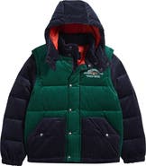 Polo Ralph Lauren Kids' Convertible Corduroy Down & Feather Fill Jacket
