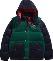 Polo Ralph Lauren Kids' Convertible Corduroy Down & Feather Fill Jacket