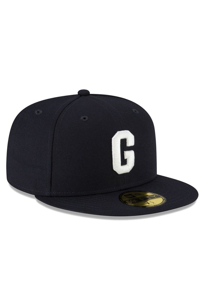 Men's New Era Navy Homestead Grays Turn Back The Clock 59FIFTY Fitted Hat, Alternate, color, Navy