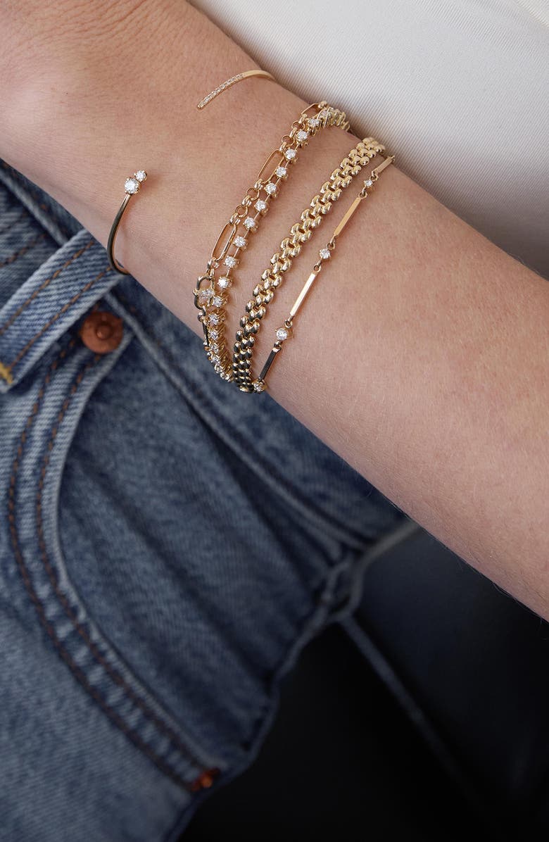 Zoë Chicco 14K Gold Medium Paper Clip Rolo Bracelet, Alternate, color, 14K Yellow Gold