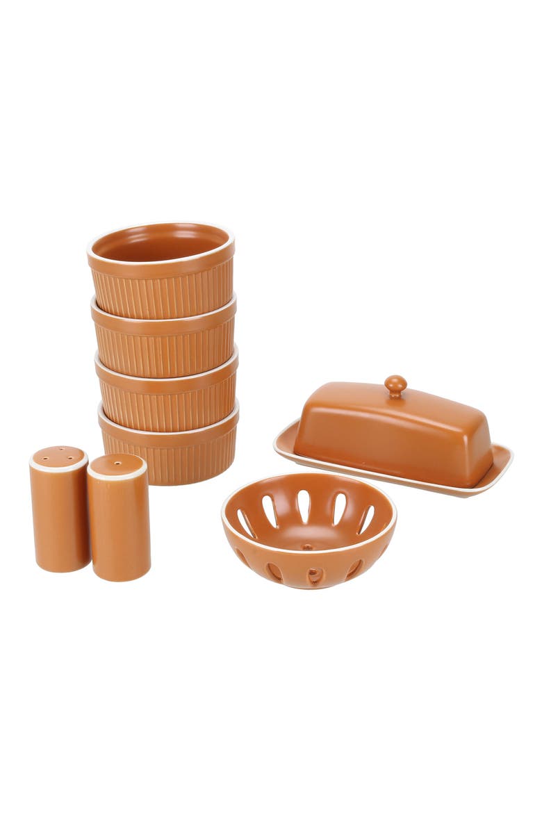 7-Piece Terracotta Tabletop Dishes, Main, color, TERRACOTTA