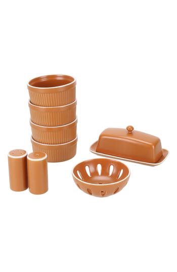 Bia Cordon Bleu 7-piece Terracotta Tabletop Dishes In Terracotta