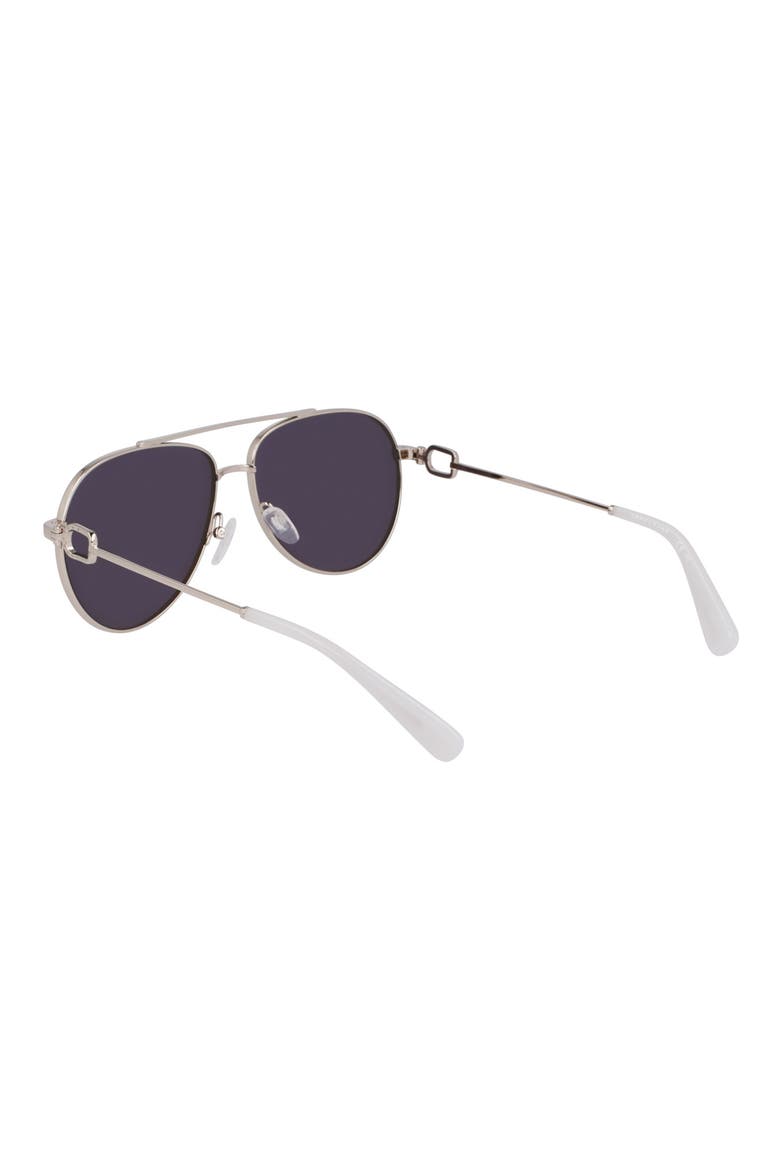 Foulonn 58mm Aviator Sunglasses, Alternate, color, SILVER/GREY