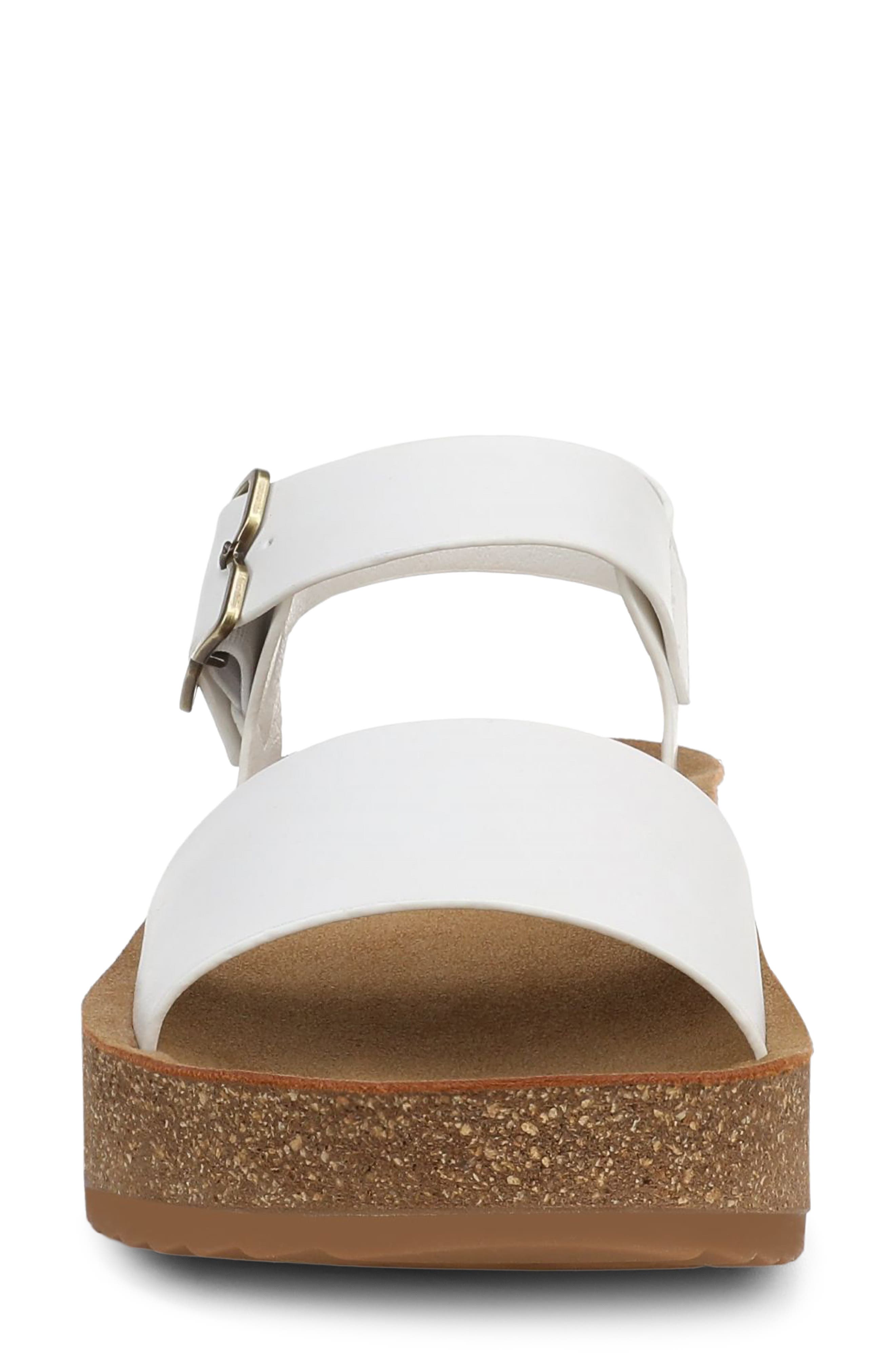Happy Lucky Wedge Platform Sandal, Alternate, color, WHITE