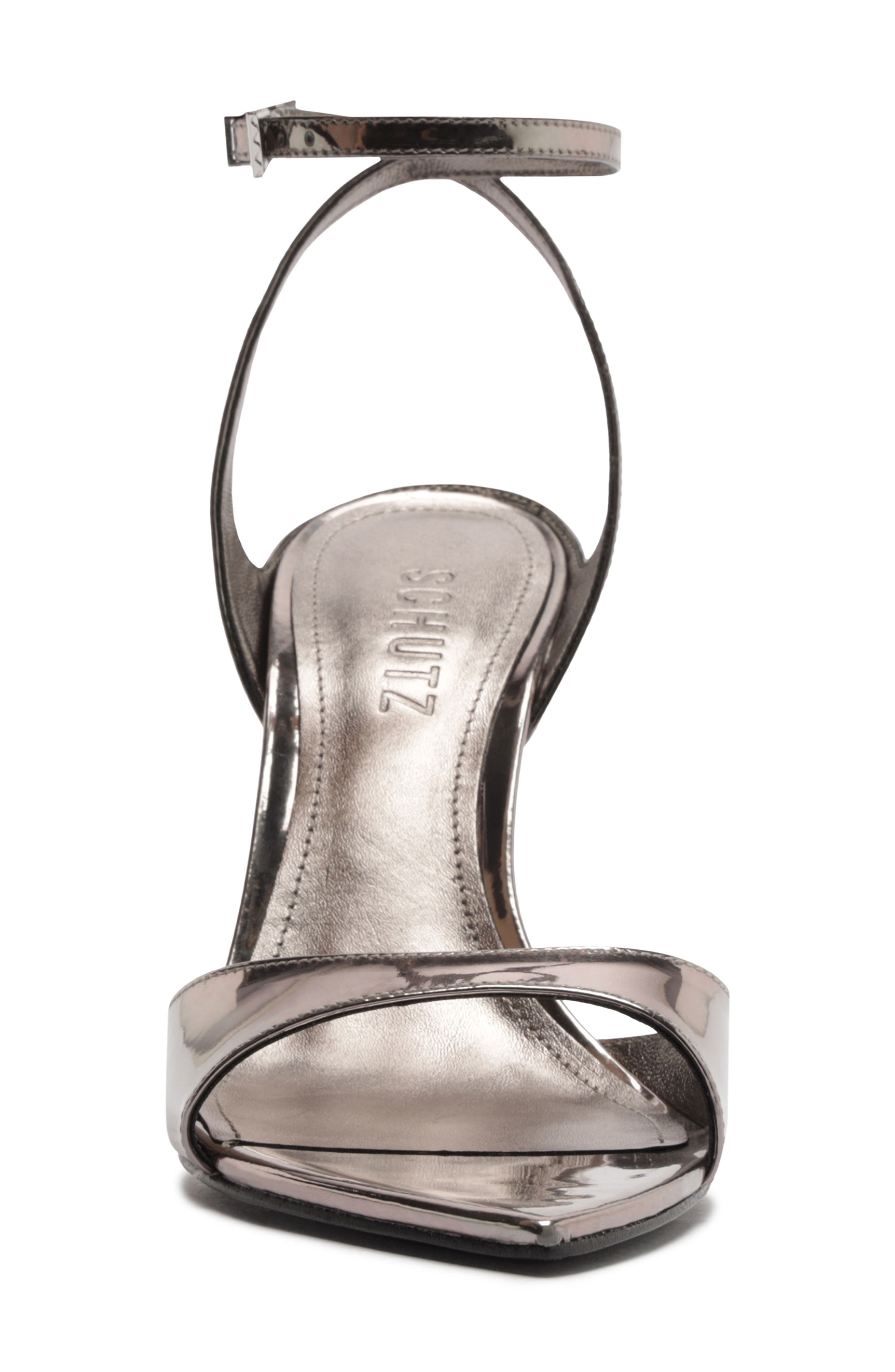 Zosia Ankle Strap Sandal, Alternate, color, SILVER