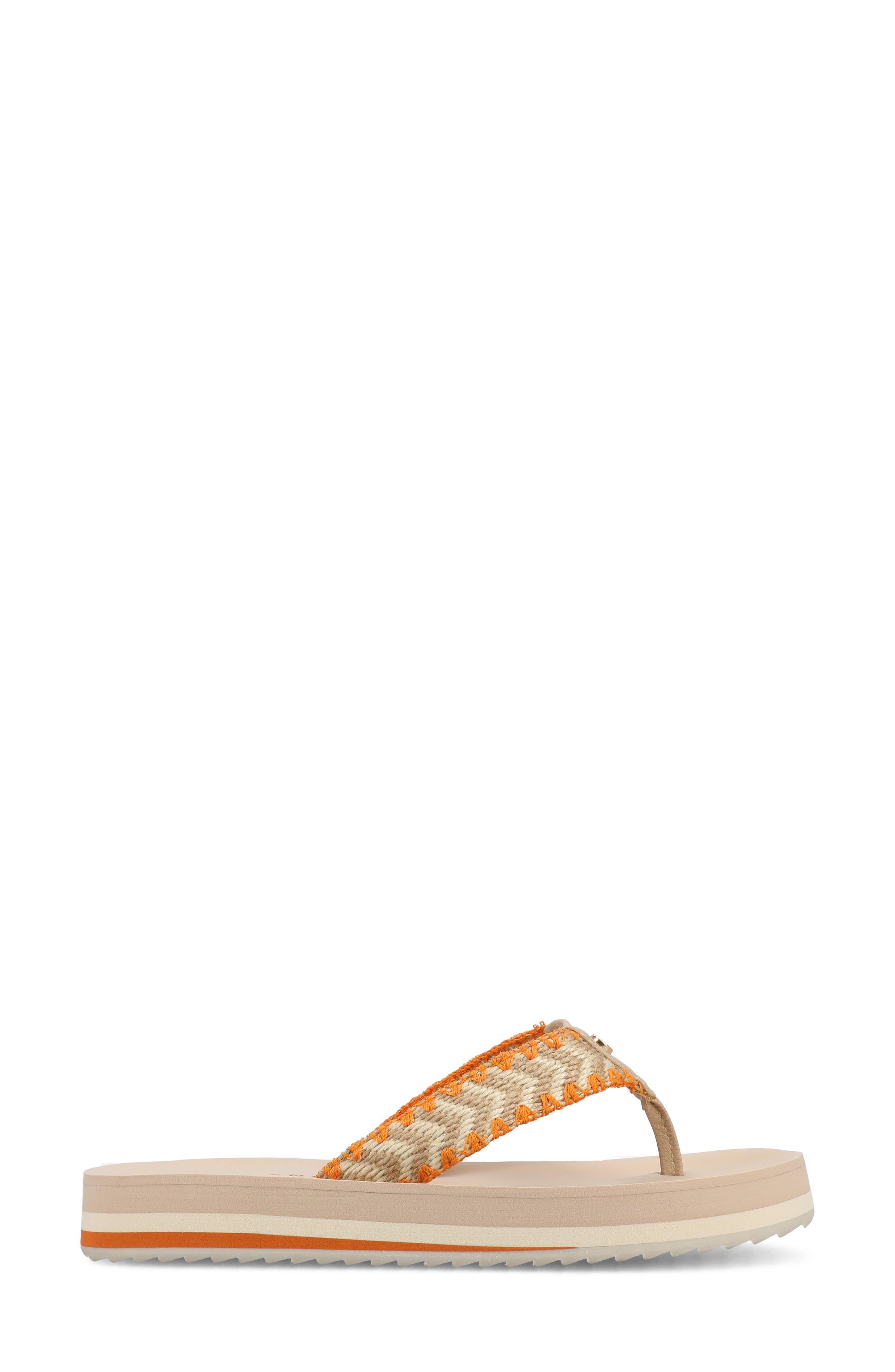 Journee Collection Eloddie Flip Flop, Alternate, color, Tan