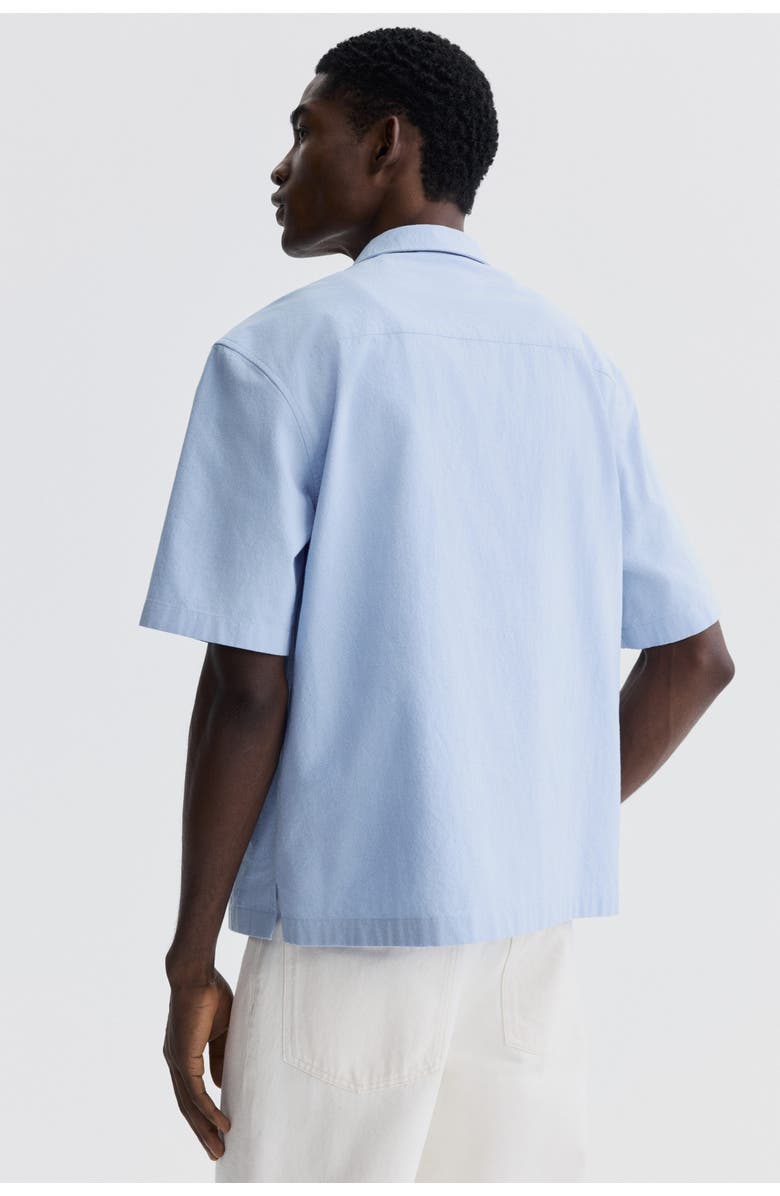 H&M Relaxed-fit cotton resort shirt, Alternate, color, Light Blue