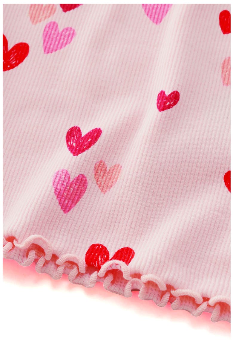 Kids' Heart Graphic Ribbed T-Shirt, Alternate, color, PINK