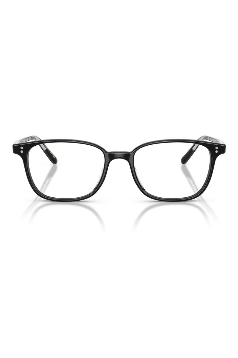 53mm Square optical glasses, Main, color, BLACK/ DEMO LENS