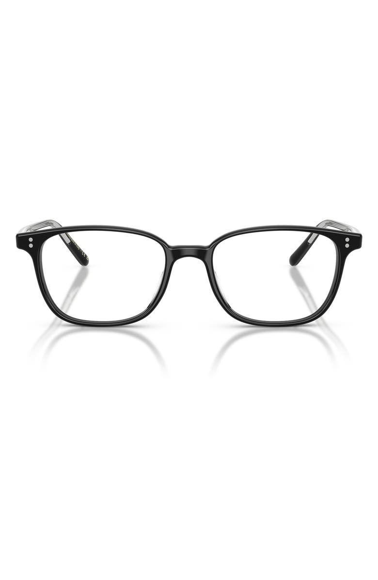 Oliver Peoples 51mm Square Optical Glasses, Main, color, Black/ Demo Lens