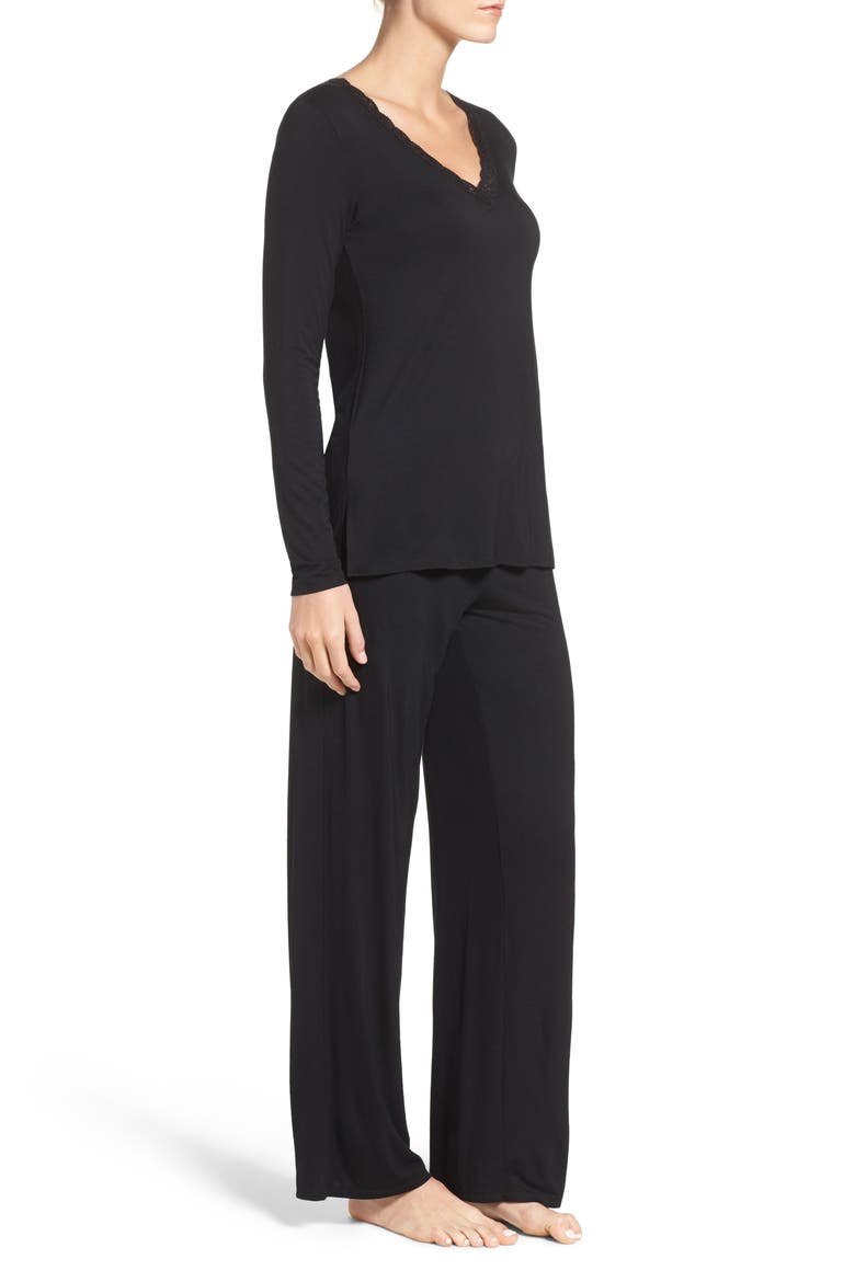 Feathers Pajamas, Alternate, color, BLACK
