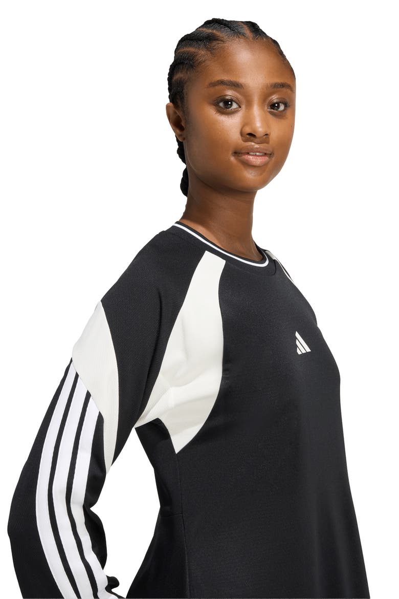 House of Tiro Long Sleeve Dress, Alternate, color, BLACK/ OFF WHITE