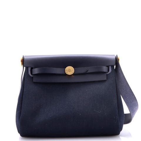 Herbag Zip Toile and Leather 20