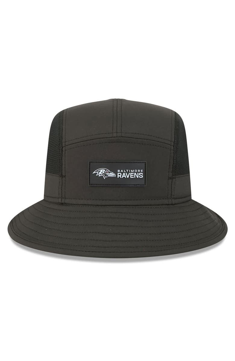 New Era Men's New Era Black Baltimore Ravens 2025 Sideline Bucket Hat, Alternate, color, Black