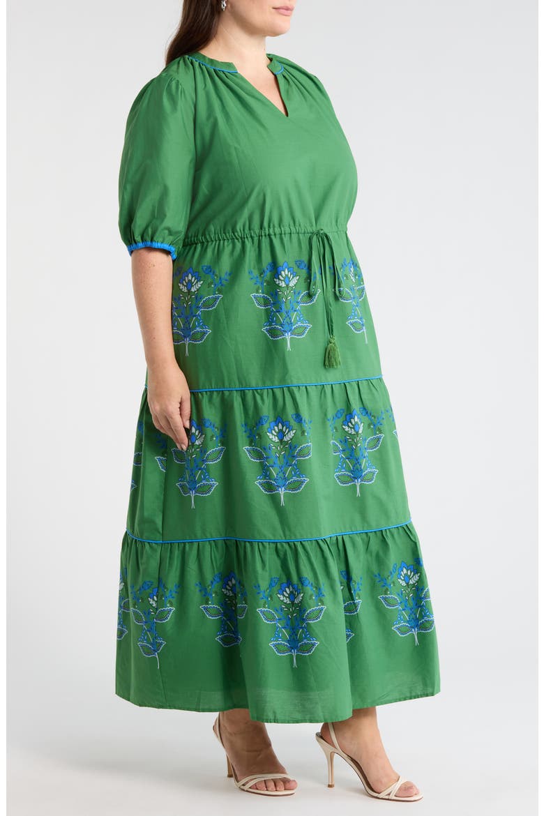 Meridy Floral Maxi Dress, Alternate, color, KELLY GREEN/ BLUE MULTI