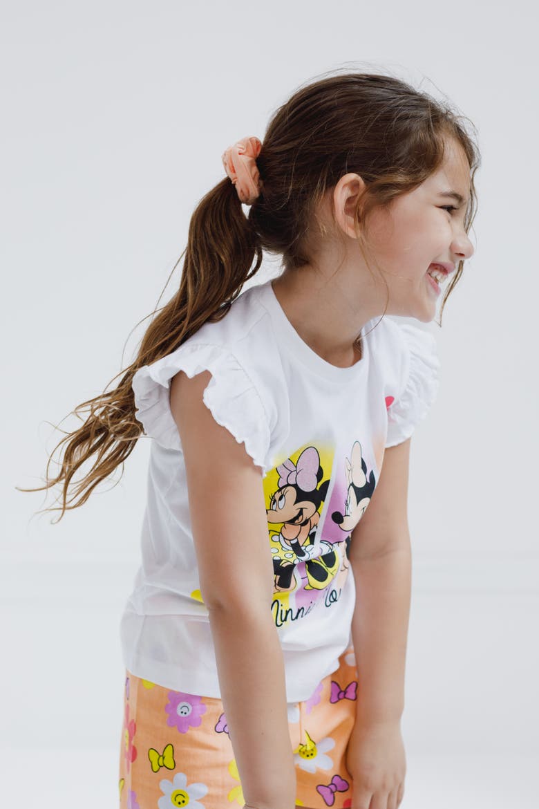 Minnie Mouse Top and Shorts Set, Alternate, color, White Peach Floral