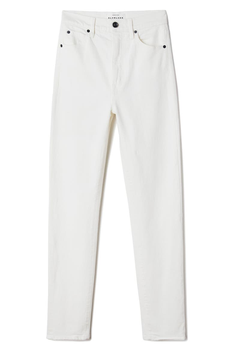 Beatnik High Waist Ankle Slim Jeans, Alternate, color, WHITE
