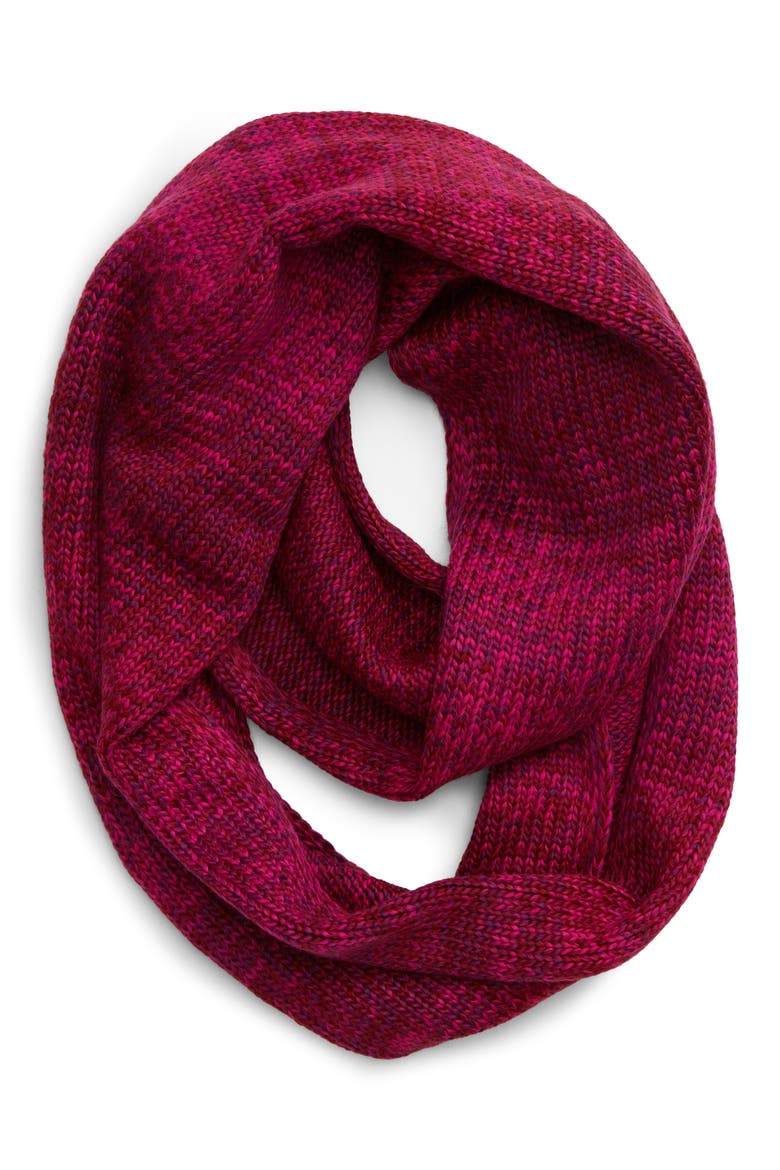 Space Dye Knit Infinity Scarf, Main, color, PINK COMBO
