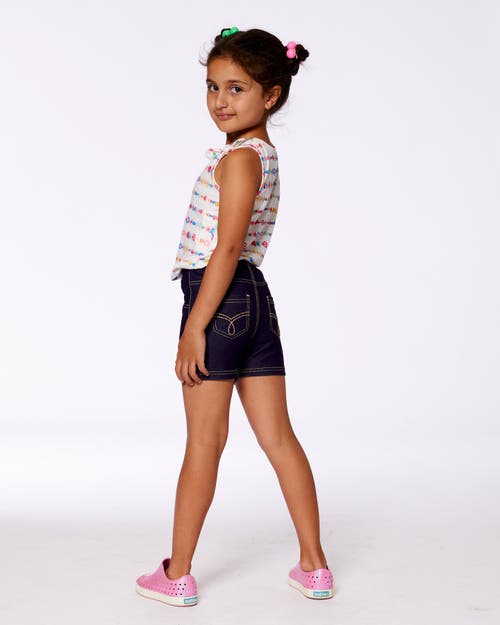 Deux Par Deux Baby Girl's Jegging Shorts Dark Denim Blue In Dark Denim Blue