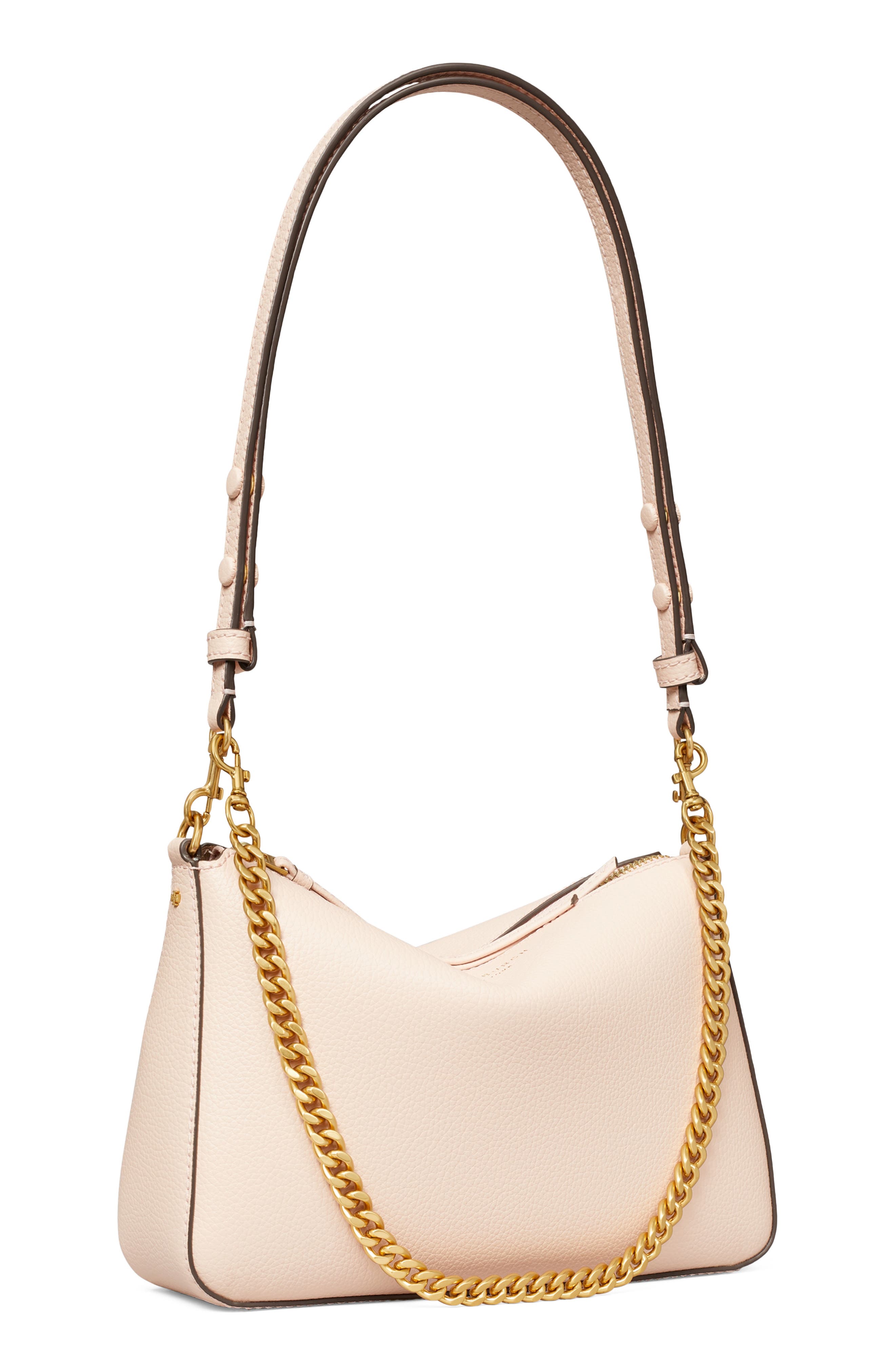 Small Perry Leather Shoulder Bag, Alternate, color, SOFT PINK