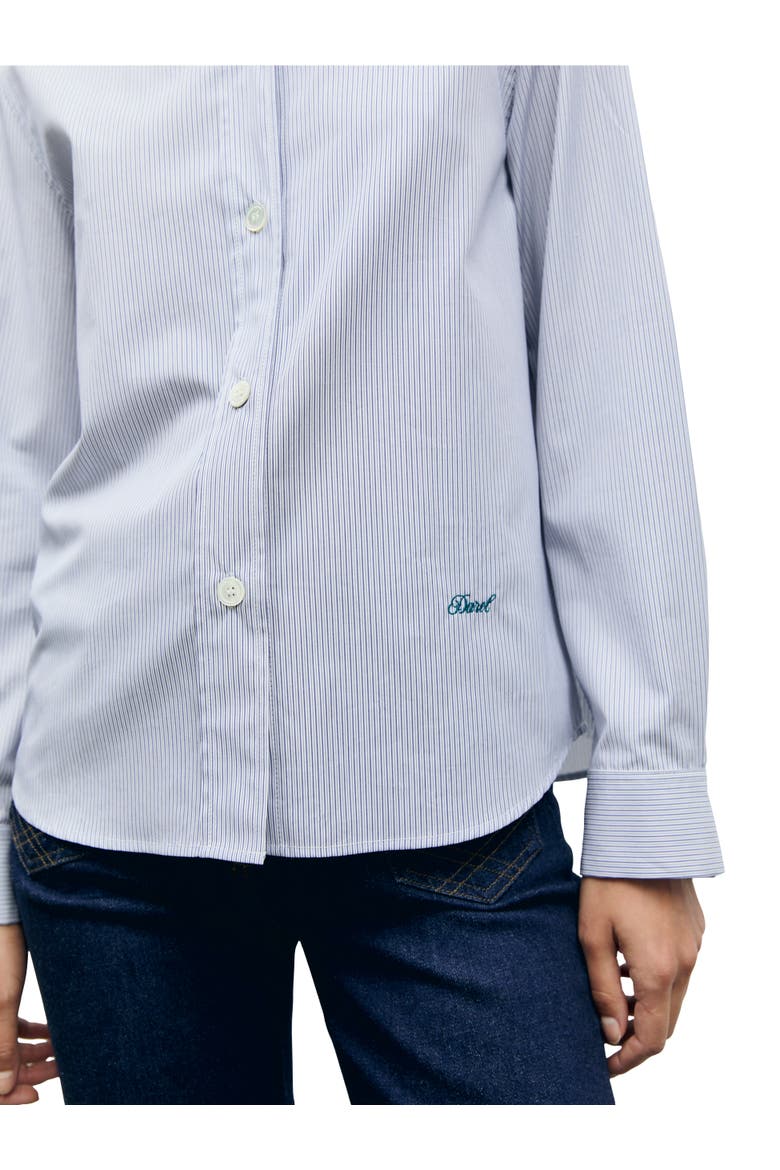 Lyla Relaxed Stripe Shirt, Alternate, color, Cloud