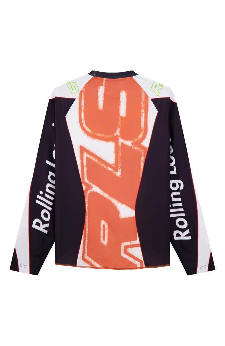 Rolling Loud RL Sport Oversize Moto Jersey, Alternate, color, Black