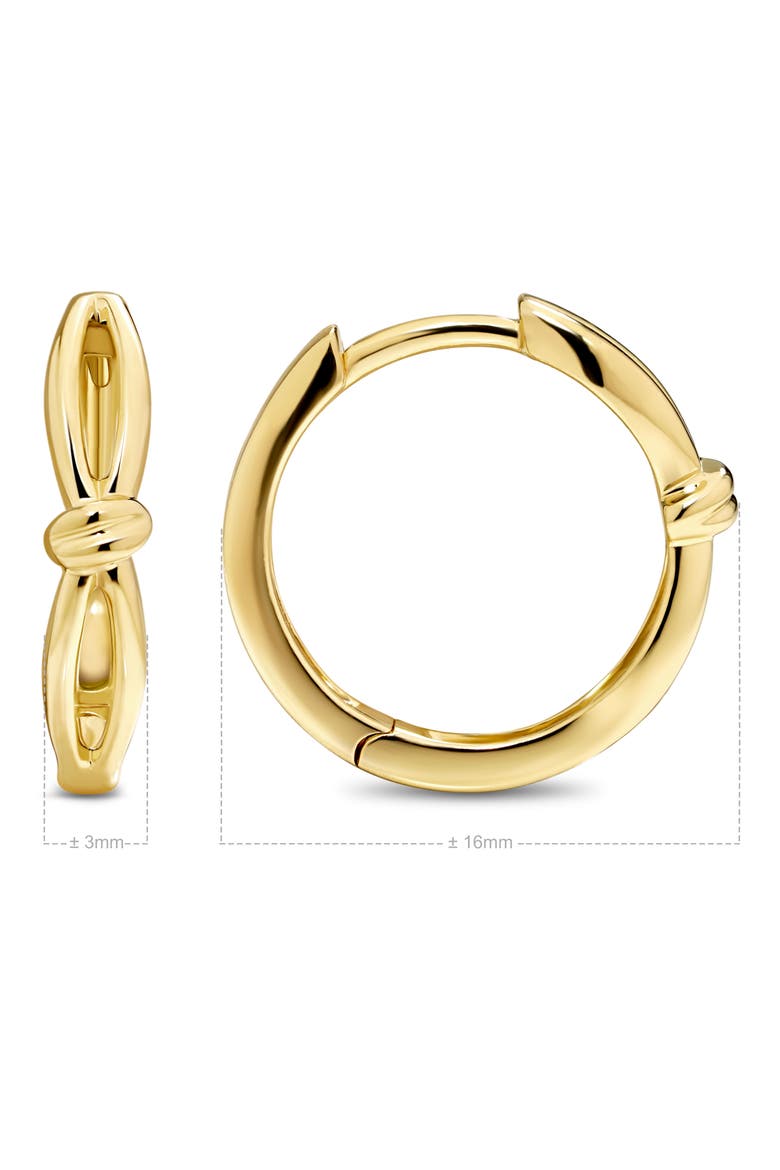 Love Knot Hoop Earrings in 14K Gold, 16mm, Alternate, color, Yellow Gold