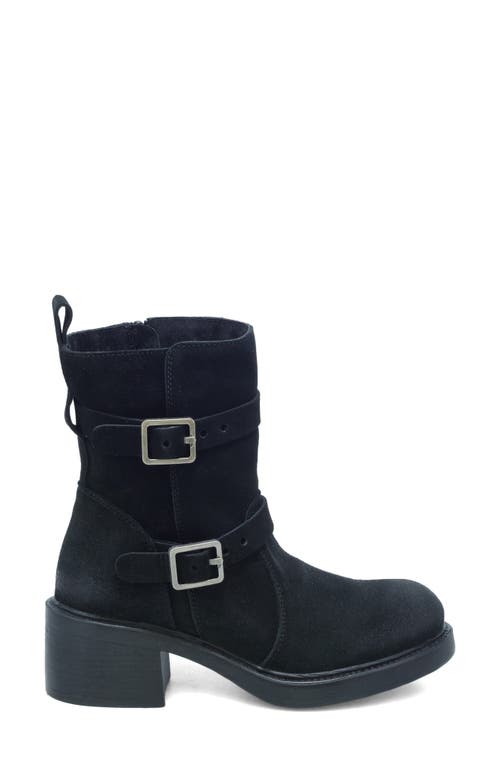 Miz Mooz Bethani Moto Bootie In Black Suede