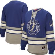 Mitchell & Ness Women's Mitchell & Ness Blue Tampa Bay Lightning Heritage Lace-Up Pullover Sweatshirt