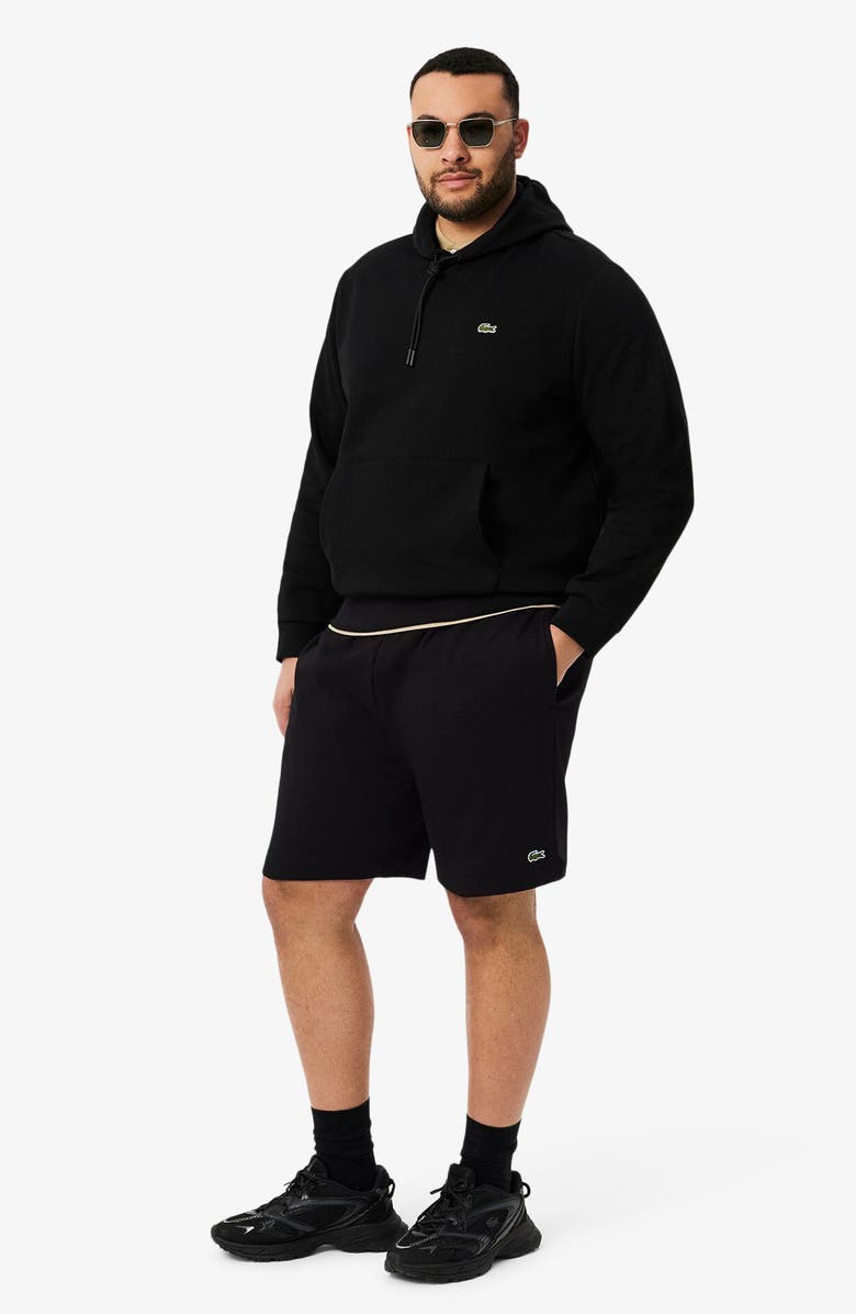 Lacoste Regular Fit Cotton Blend Sweat Shorts, Alternate, color, Black