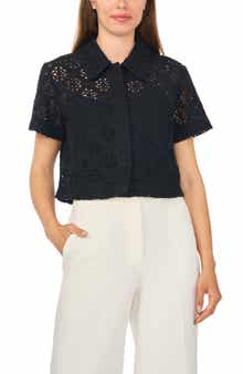 Kena Eyelet Short Sleeve Shirt