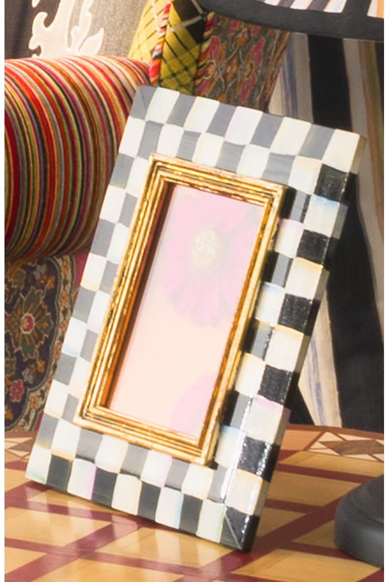 Courtly Check Enameled Steel 5 x 7-Inch Picture Frame, Alternate, color, COURTLY