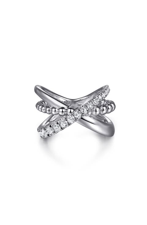 Bujukan Sterling Silver Crossover Ring