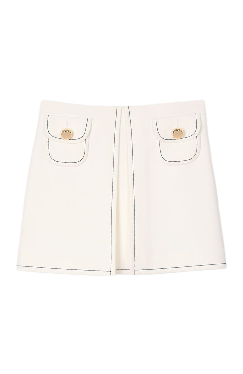SANDRO Short box-pleated skirt, Alternate, color,