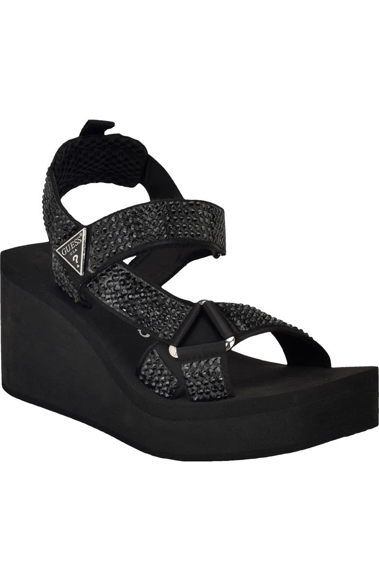 GUESS Dawsin Slingback Platform Wedge Sandal, Main, color,
