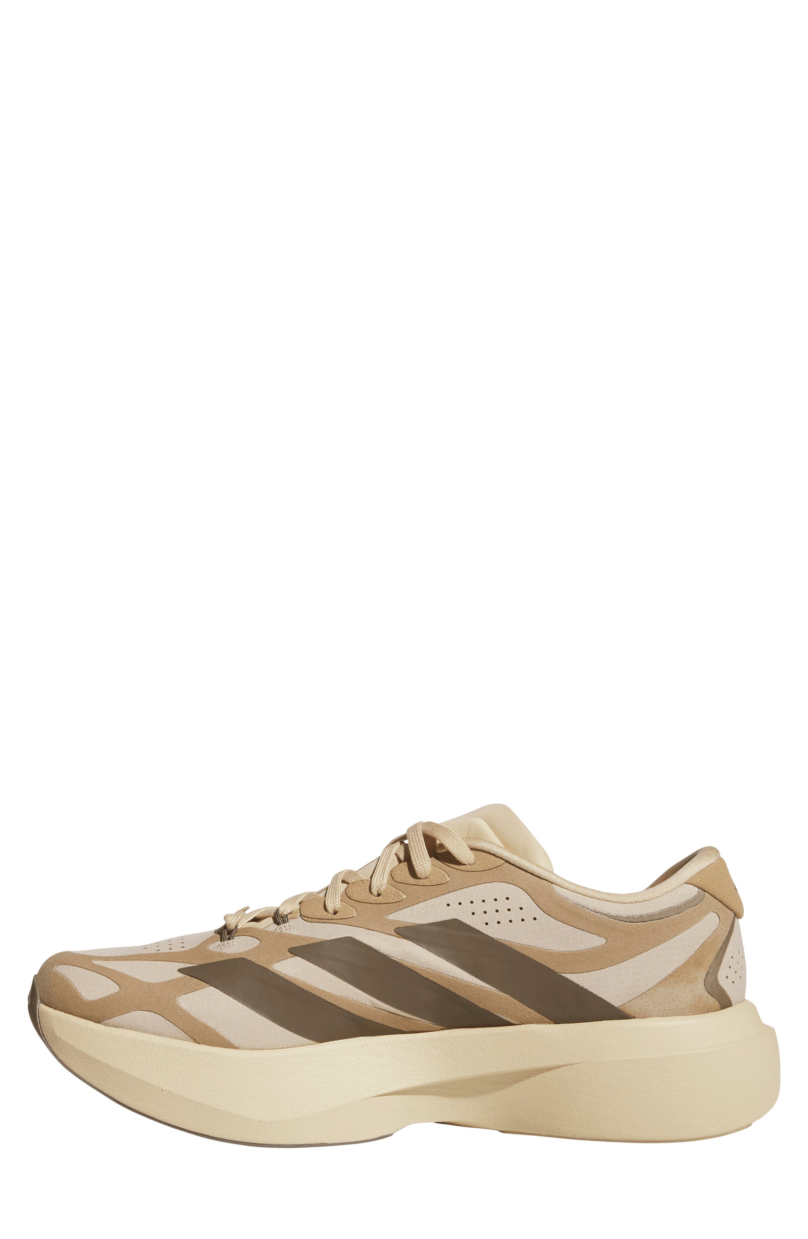 Adizero Evo SL Running Shoe, Alternate, color, BEIGE/ BROWN/ CARDBOARD