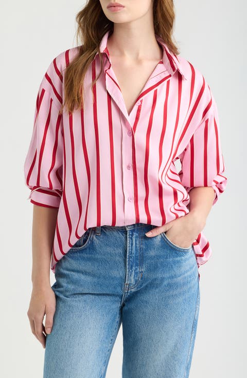 Semeru Stripe Poplin Button-Up Shirt